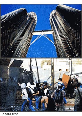 grattacieli, confusione grattacieli, confusione, città immense