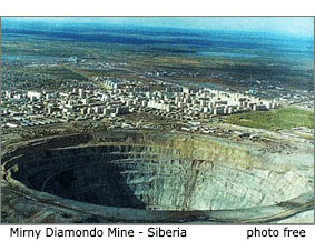 miniera di diamanti Mirny Diamondo Mine-Siberia