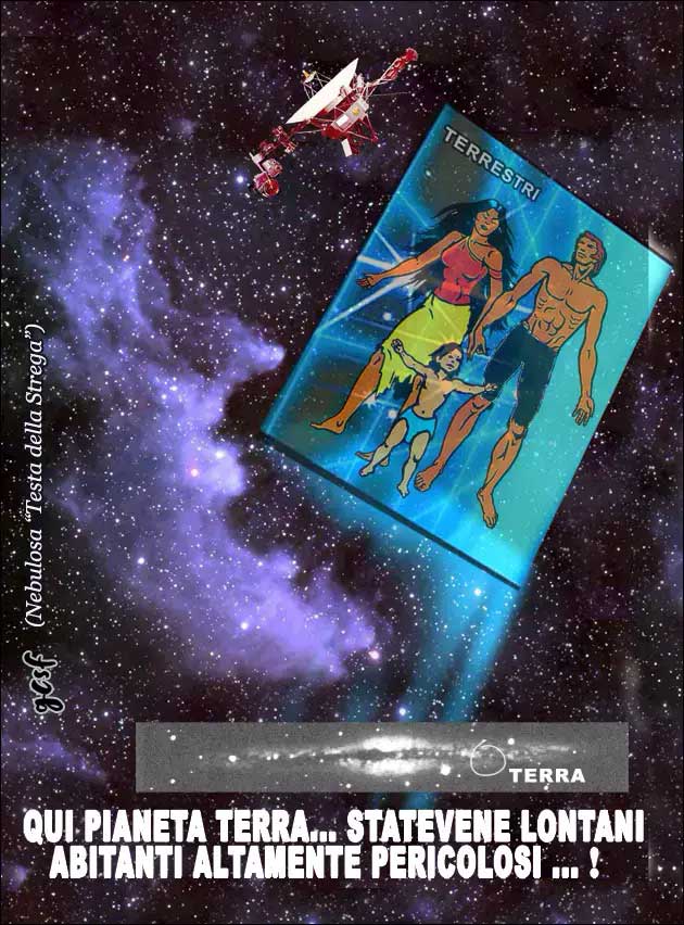placca inviata nello spazio placca inviata nello spazio con immagine di umani