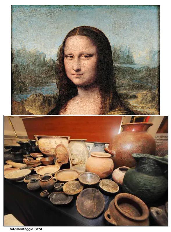 Monna Lisa e reperti Monna Lisa e reperti archeologici